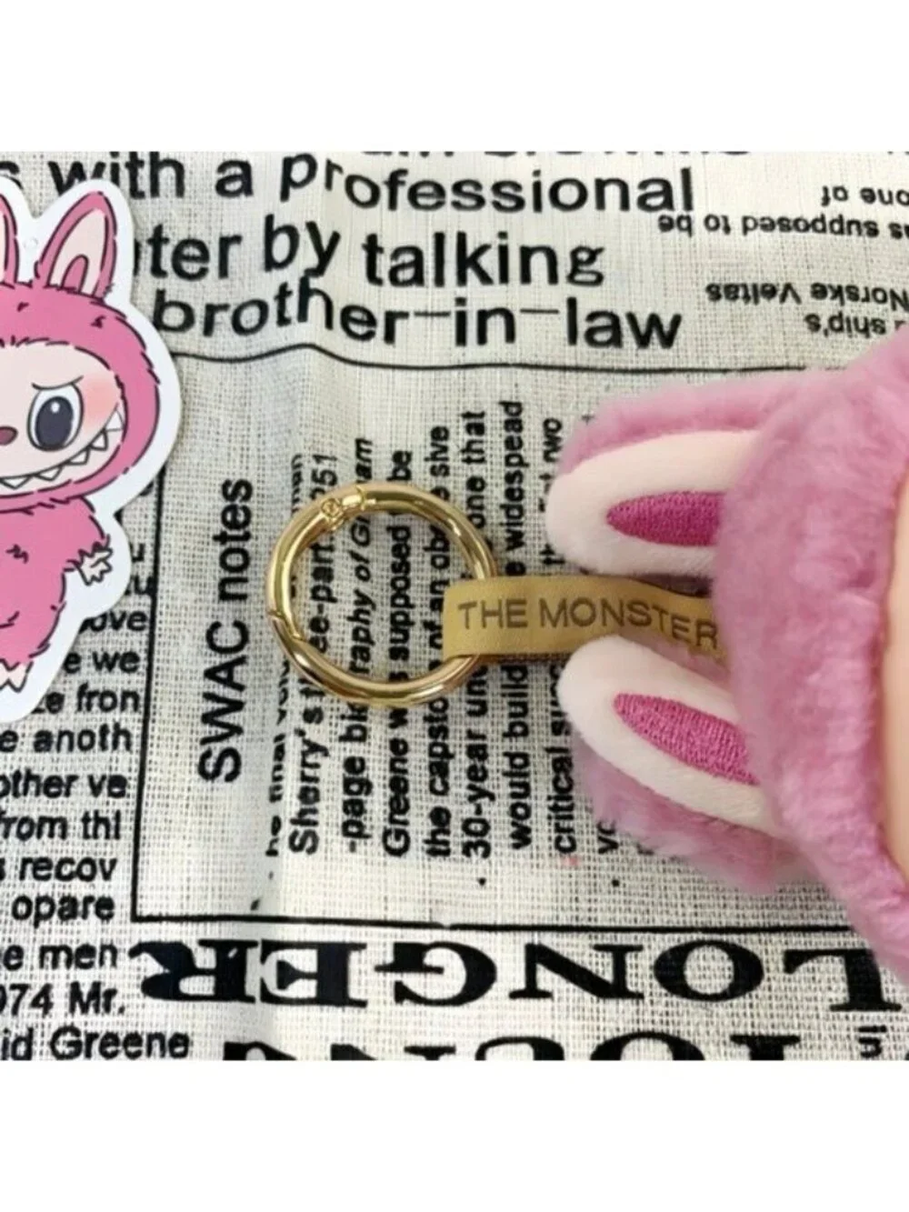 Pink Bunny Keychain Accessory - Picture 6 of 7